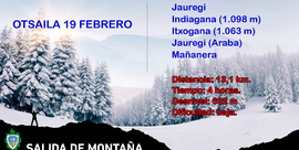Cambio en la salida programada para el 19 de febrero a Leitza